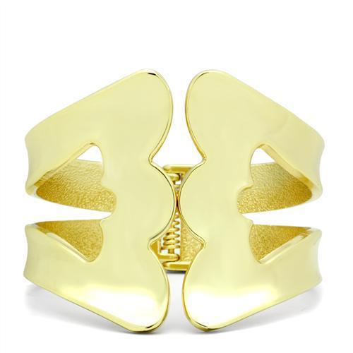 JCE2123 Flash Gold White Metal Bangle with No Stone